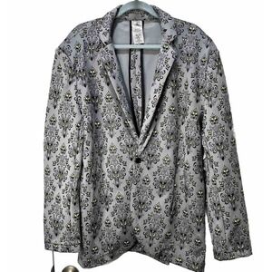 Haunted Mansion Wallpaper Pattern Suit Jacket Blazer Disney Parks XL